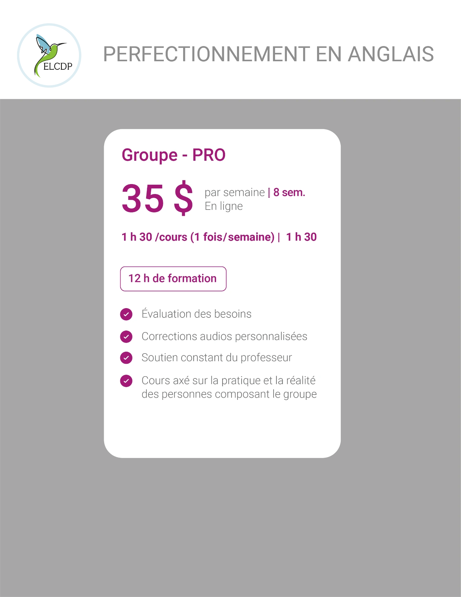 [KP-ANG-PRO1-A26] KP-Perfectionnement en anglais pour professionnels (1 fois par semaine)